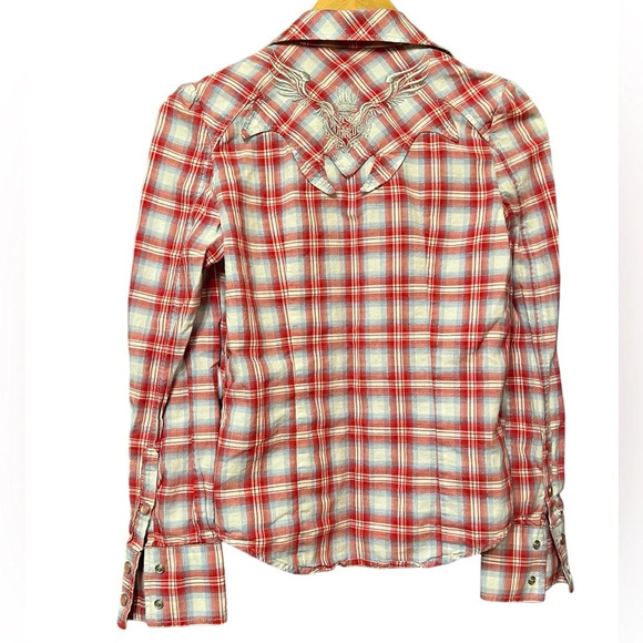 Parasuco snap up western style long sleeve top. - Picture 4 of 9